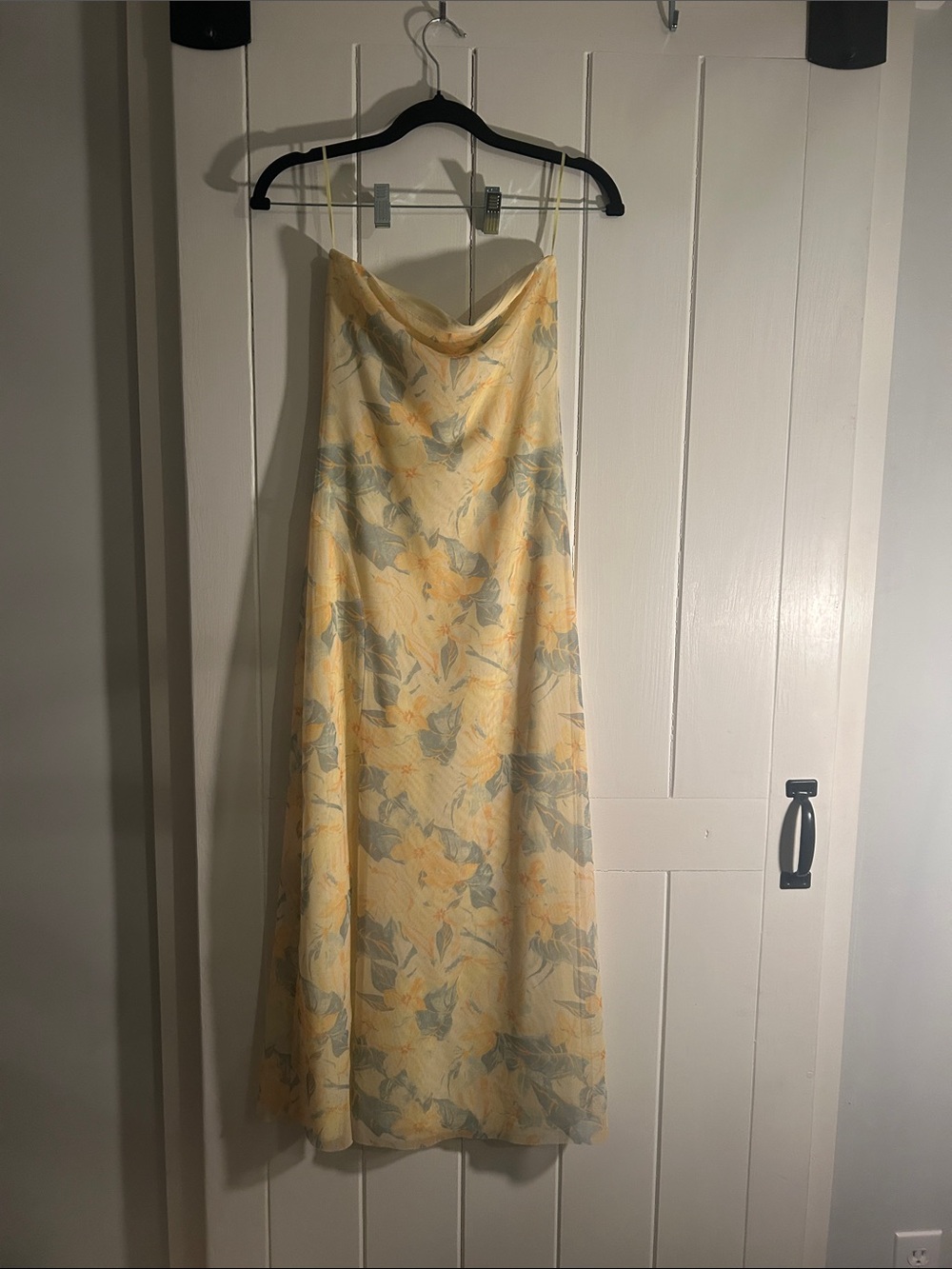 Zara Yellow Floral Slip Maxi Dress